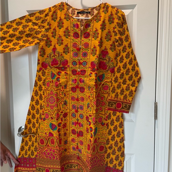 Khaadi Other - Vibrant Yellow and Red Women's Dress